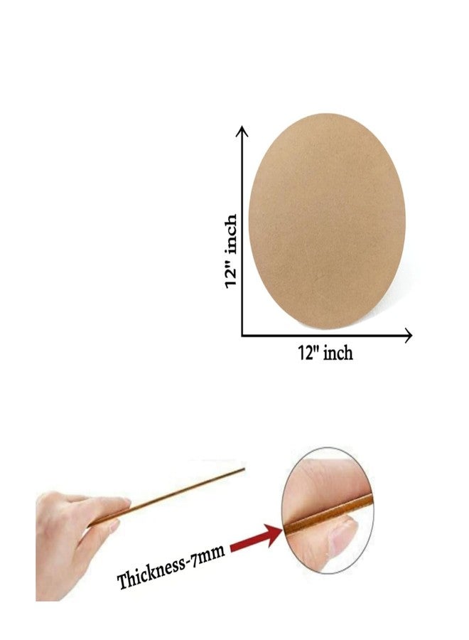 Epoxy Fusion DIY 12" inch Round MDF (7mm) with Quartz Set for Resin Art Work, Painting, Wood Sheet Craft, Fluid Art & Other Decoration (SP_Silver) - Image 2